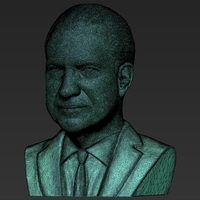 Richard Nixon bust 3D printing ready stl obj formats - Thumbnail 22