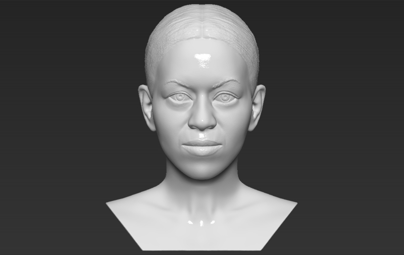 Michelle Obama bust 3D printing ready stl obj