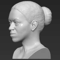 Michelle Obama bust 3D printing ready stl obj - Thumbnail 3