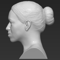 Michelle Obama bust 3D printing ready stl obj - Thumbnail 4