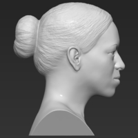 Michelle Obama bust 3D printing ready stl obj - Thumbnail 8