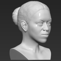 Michelle Obama bust 3D printing ready stl obj - Thumbnail 9