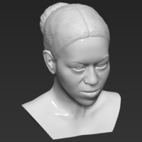 Michelle Obama bust 3D printing ready stl obj - Thumbnail 11