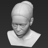 Michelle Obama bust 3D printing ready stl obj - Thumbnail 12