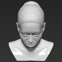 Michelle Obama bust 3D printing ready stl obj - Thumbnail 13