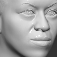 Michelle Obama bust 3D printing ready stl obj - Thumbnail 16