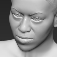 Michelle Obama bust 3D printing ready stl obj - Thumbnail 18