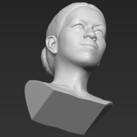 Michelle Obama bust 3D printing ready stl obj - Thumbnail 21