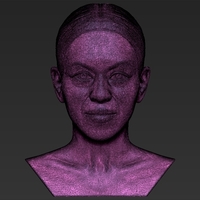 Michelle Obama bust 3D printing ready stl obj - Thumbnail 22
