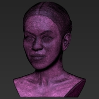 Michelle Obama bust 3D printing ready stl obj - Thumbnail 23