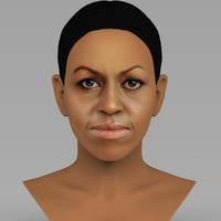 Small Michelle Obama bust ready for full color 3D printing 3D Printing 274992