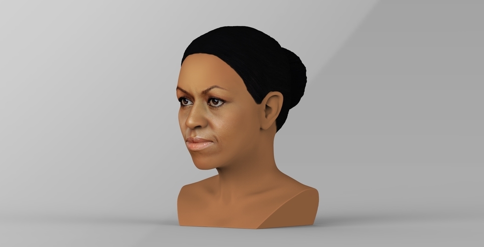 Michelle Obama bust ready for full color 3D printing 3D Print 274994