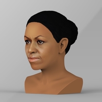 Michelle Obama bust ready for full color 3D printing - Thumbnail 3