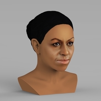 Michelle Obama bust ready for full color 3D printing - Thumbnail 5