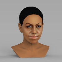 Michelle Obama bust ready for full color 3D printing - Thumbnail 6
