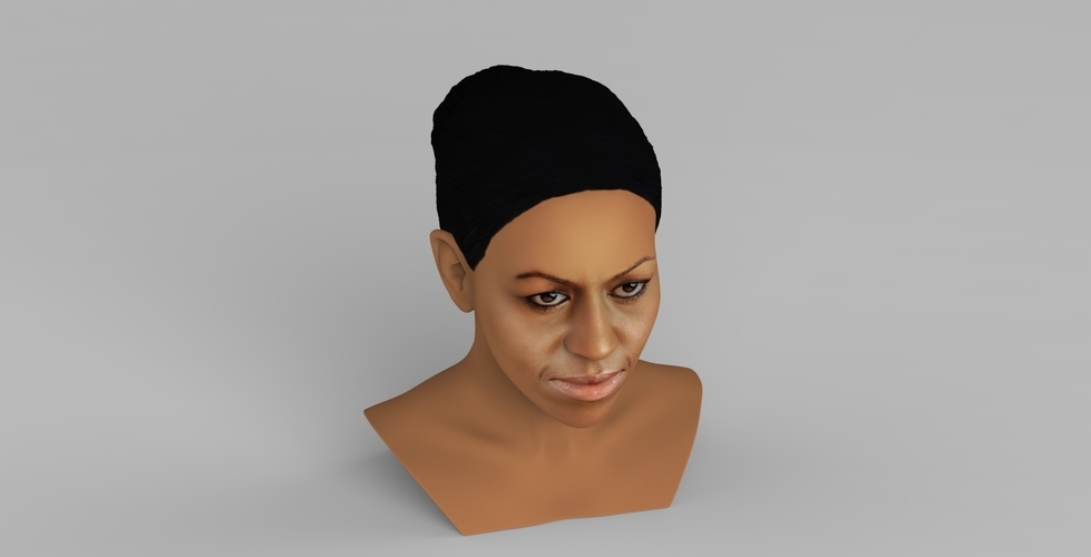 Michelle Obama bust ready for full color 3D printing 3D Print 274998