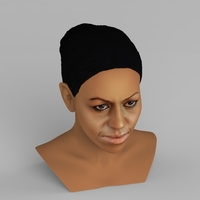 Michelle Obama bust ready for full color 3D printing - Thumbnail 7