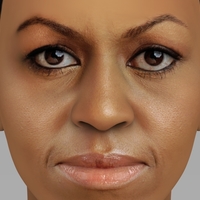 Michelle Obama bust ready for full color 3D printing - Thumbnail 8
