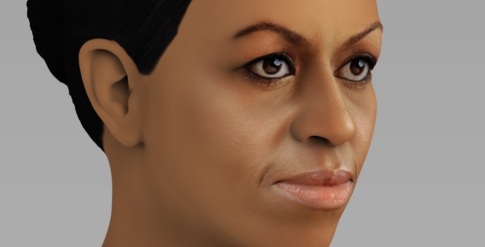 Michelle Obama bust ready for full color 3D printing 3D Print 275000