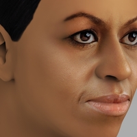Michelle Obama bust ready for full color 3D printing - Thumbnail 9