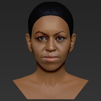 Michelle Obama bust ready for full color 3D printing - Thumbnail 10