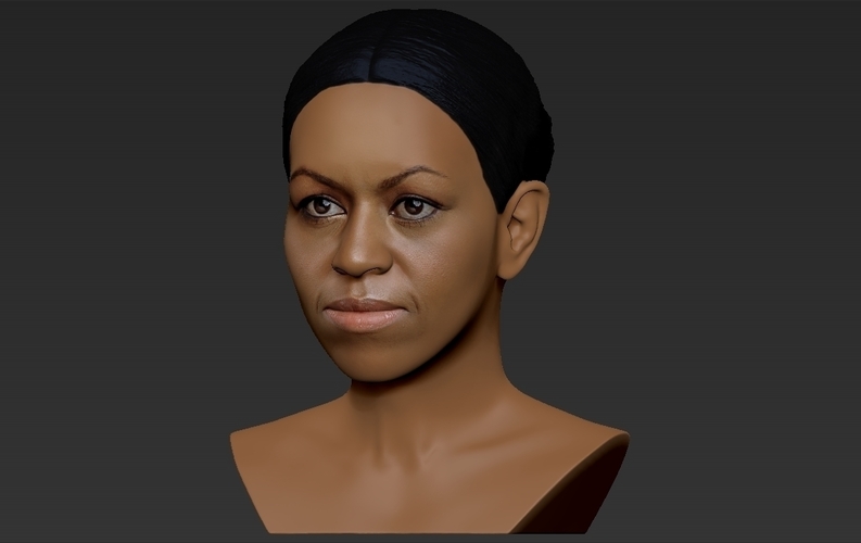 Michelle Obama bust ready for full color 3D printing 3D Print 275002