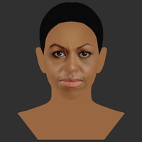 Michelle Obama bust ready for full color 3D printing - Thumbnail 12