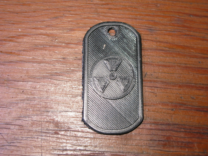 nuclear/radiation dog tag - Pinshape