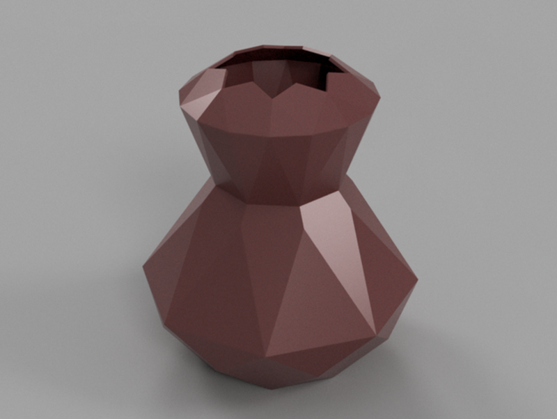 DOUBLE DIAMOND CUT FLOWER VASE