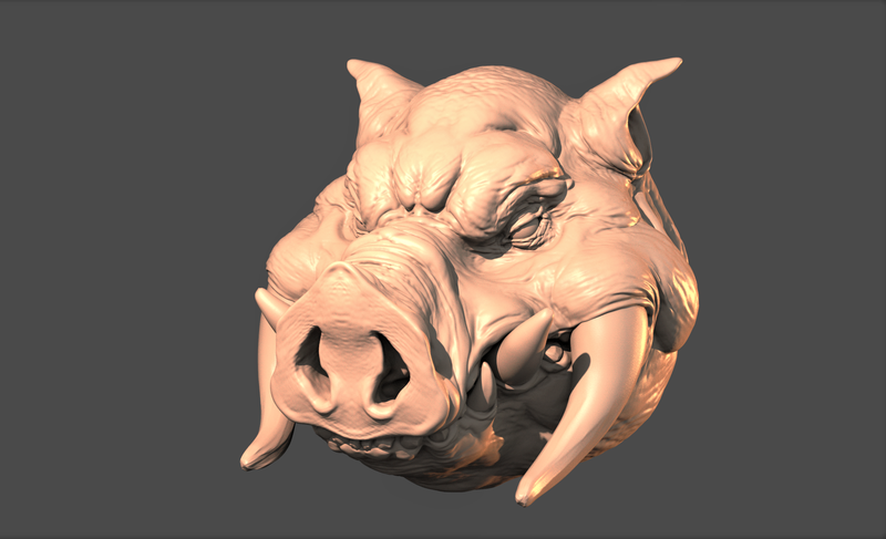 Monster Boar Head