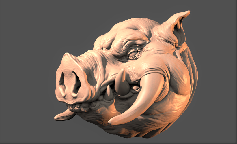 Monster Boar Head 3D Print 275200