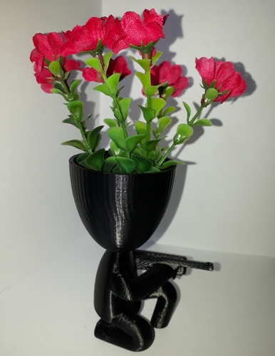 Plant vase the sniper 3D Print 275227