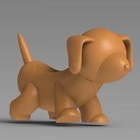 Small Plant vase the dog 3D Printing 275229