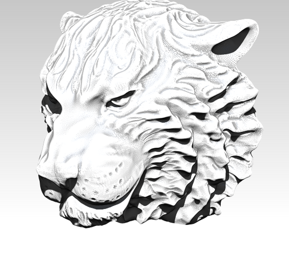 Angry Tiger 3D Print 275310