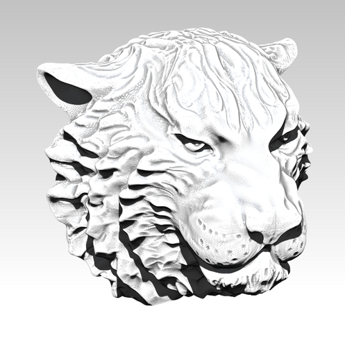 Angry Tiger 3D Print 275315