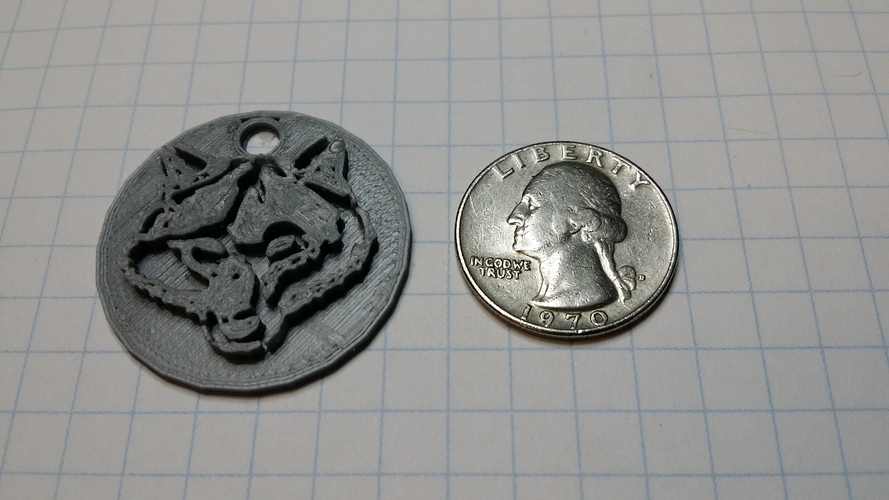 BSA Cub Scout Wolf Coin (Dog Tag) 3D Print 27556