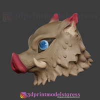 Demon Slayer Inosuke Mask Kimetsu no Yaiba Cosplay Helmet  - Thumbnail 4