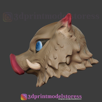 Demon Slayer Inosuke Mask Kimetsu no Yaiba Cosplay Helmet  - Thumbnail 5