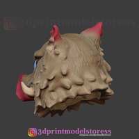 Demon Slayer Inosuke Mask Kimetsu no Yaiba Cosplay Helmet  - Thumbnail 6