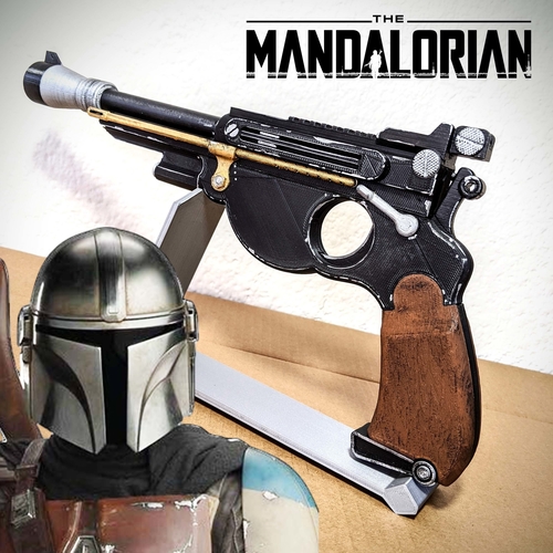 THE MANDALORIAN / DELUXE BLASTER 3D MODEL KIT W DISPLAY BASE 3D Print 275706