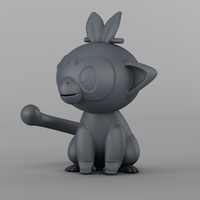 Grookey Pokemon 3d Model - Thumbnail 2