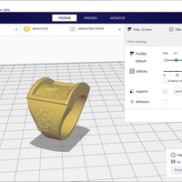 A signet ring griffin  rg01 for 3d-print and cnc - Thumbnail 2