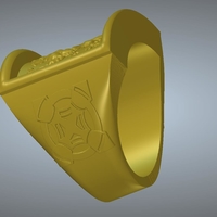 A signet ring griffin  rg01 for 3d-print and cnc - Thumbnail 8