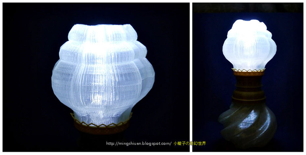 Victorian Hurricane Lamp-Lampshade Modify 3D Print 27597