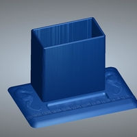desk holder pens and pencils with phone place 3D print - Thumbnail 1