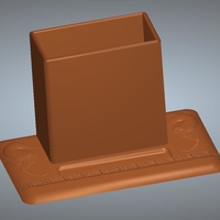desk holder pens and pencils with phone place 3D print - Thumbnail 6