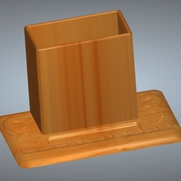 desk holder pens and pencils with phone place 3D print - Thumbnail 10