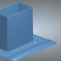 desk holder pens and pencils with phone place 3D print - Thumbnail 12