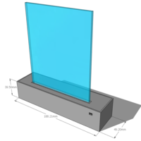 Small Simple Holder for Etched Acrylic and IR LED Strip 3D Printing 276098