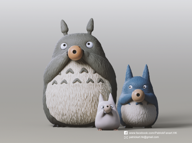 Totoro Family(My Neighbor Totoro) 3D Print 276107